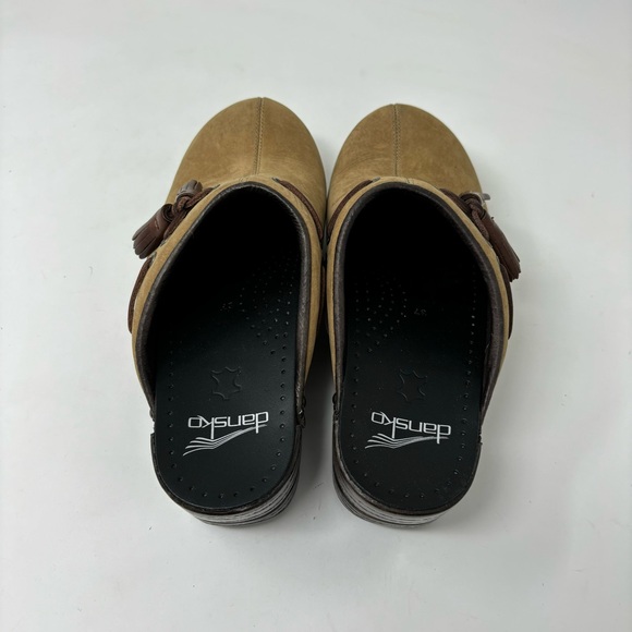 Dansko Shannon Tan Leather Mule Clogs Size 37 (6.5-7) - Picture 12 of 14